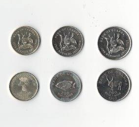 Uganda 3 Coins 100,200 & 500 Shillings